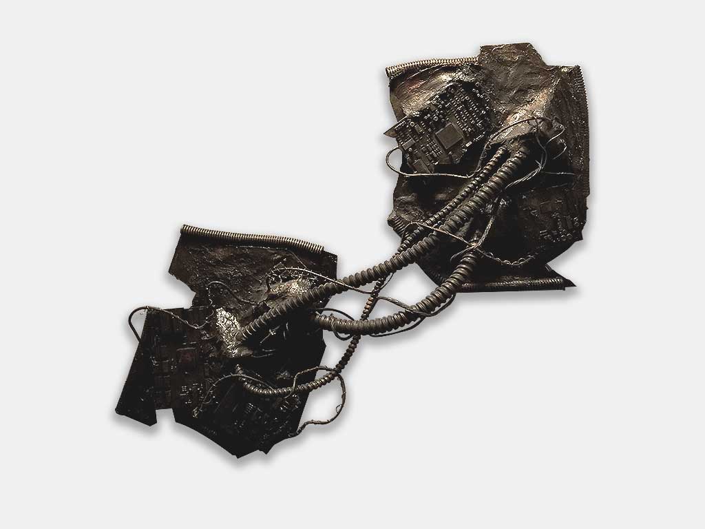 recycled computer sculptures