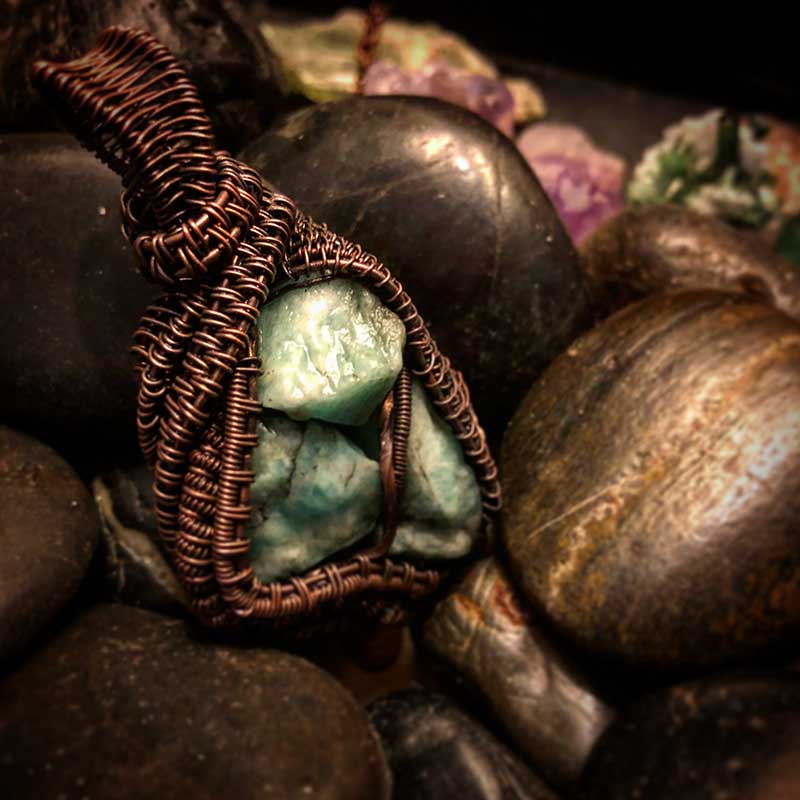 wire wrapped emerald